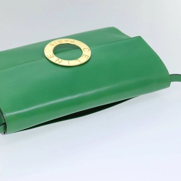 CELINE Shoulder Bag Leather Green Auth 75227AV - Picture 7 of 15